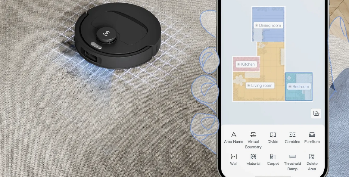 Vďaka aplikácie ECOVACS HOME môžete robotický vysávač T30C OMNI pohodlne ovládať iba na pár klikov.