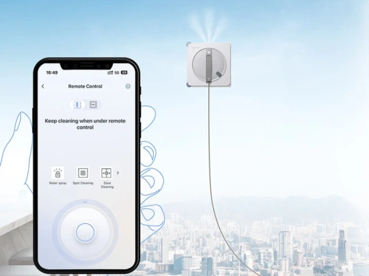Vďaka aplikácii ECOVACS HOME môžete robotický čistič okien ECOVACS WINBOT W2S pohodlne ovládať iba na pár klikov.