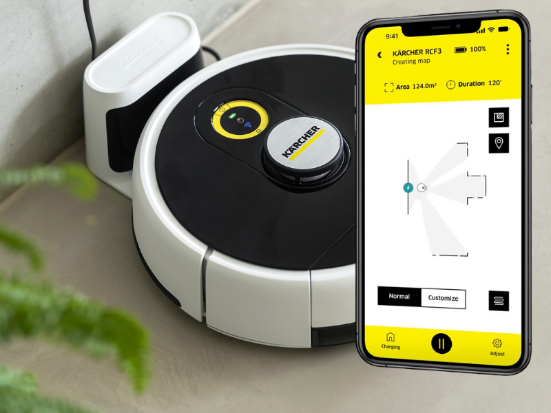 Držte opraty upratovania pevne vo svojich rukách pomocou WiFi pripojenia a aplikácie, ktorá vám ponúka dokonalý prehľad o mope RCF 3 aj o priebehu čistenia.