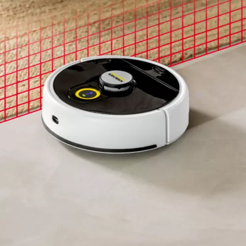 Robotický mop Karcher RCF 3 automaticky deteguje koberce a výhyba sa im.