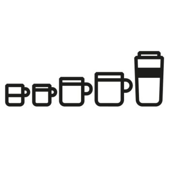 Kávovar KRUPS ponúka rôzne veľkosti šálok