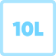 ikona objem 10 l