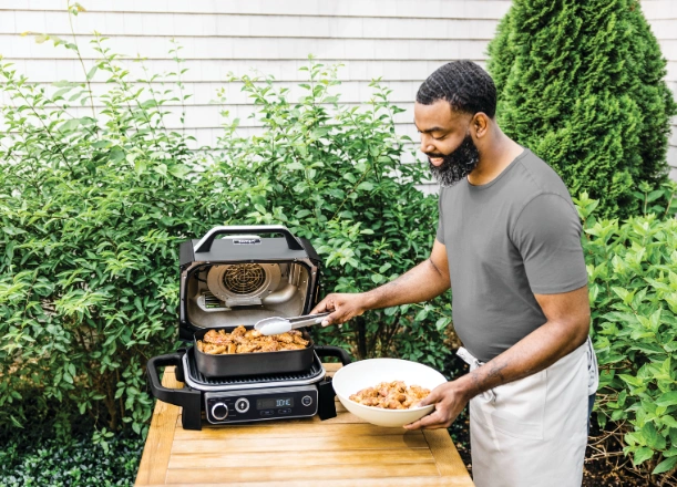 S grilom Ninja OG701EU v režime Air Fry si priprav&iacute;te svoje obľ&uacute;ben&eacute; pote&scaron;enie, pričom spotrebujete až o 75 % menej tuku.