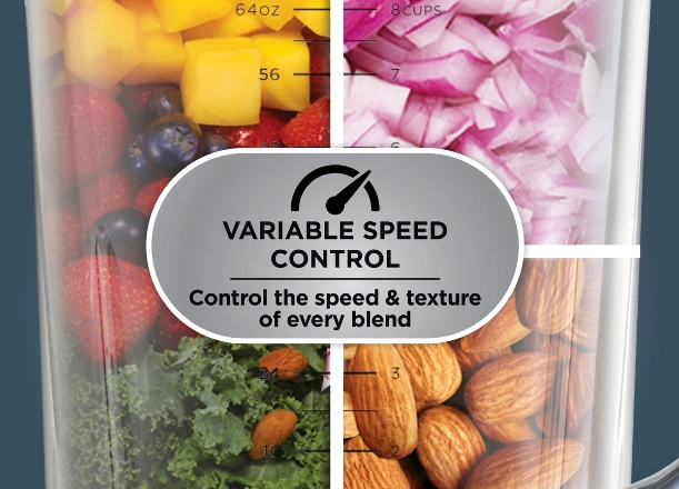 Manu&aacute;lny režim s 10 r&yacute;chlosťami v&aacute;m umožn&iacute; experimentovať s mix&eacute;rom Ninja TB301EU a vyladiť konzistenciu podľa vlastn&yacute;ch predst&aacute;v.