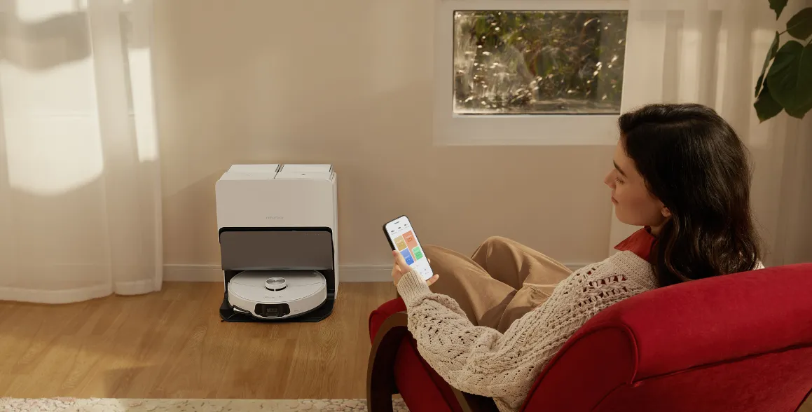 Plná kontrola nad čistením vysávača Roborock S8 MaxV Ultra white odkiaľkoľvek vám umožní aplikácia Roborock.