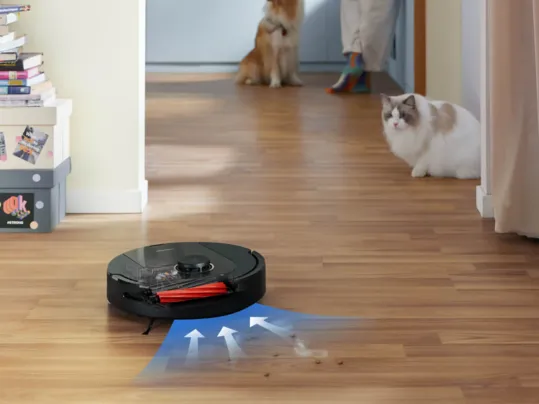 Saci Výkon 5500 Pa HyperForce vysávača Roborock Q5 Pro zatočí s každou nečistotou.