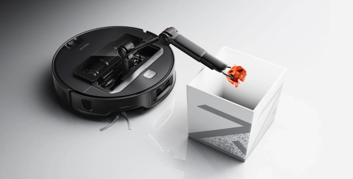 Roborock robotick vysvač s ramenom.