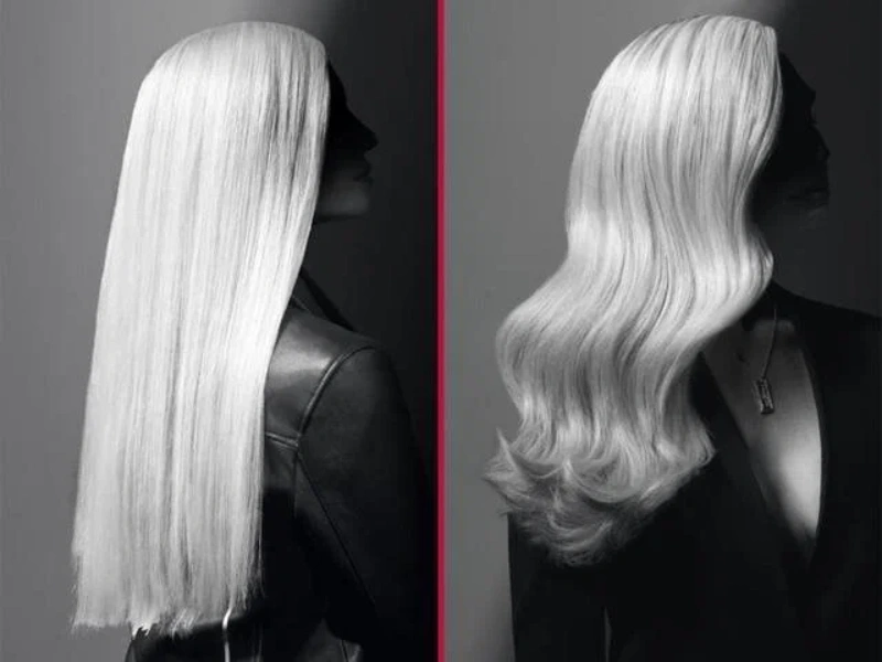 Vďaka funkcii Straight & Curl žehlička Rowenta SF323LF0 vlasy narovn&aacute; aj natoč&iacute;.