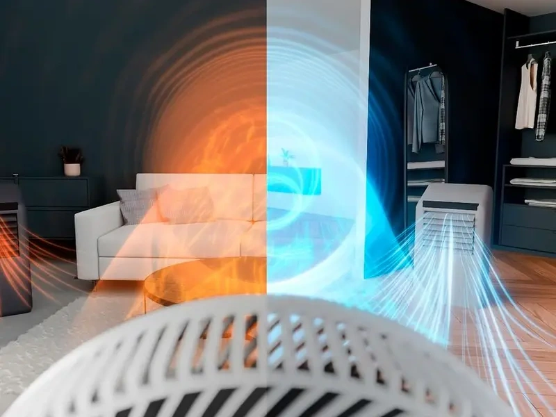 Ventilátor Rowenta QV5040F0 zvyšuje účinnosť kúrenia aj klimatizácie.