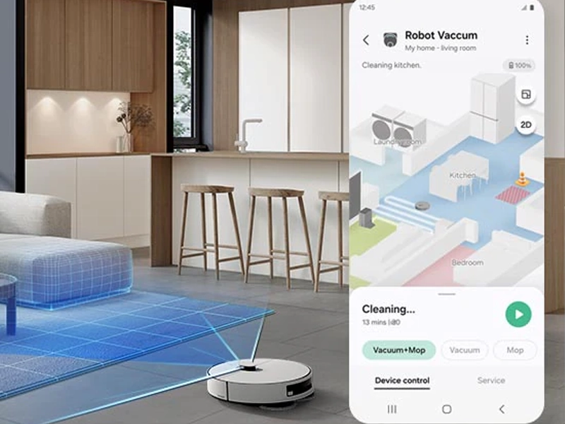 Samsung Bespoke Jet Bot Combo+ 3D mapovanie.