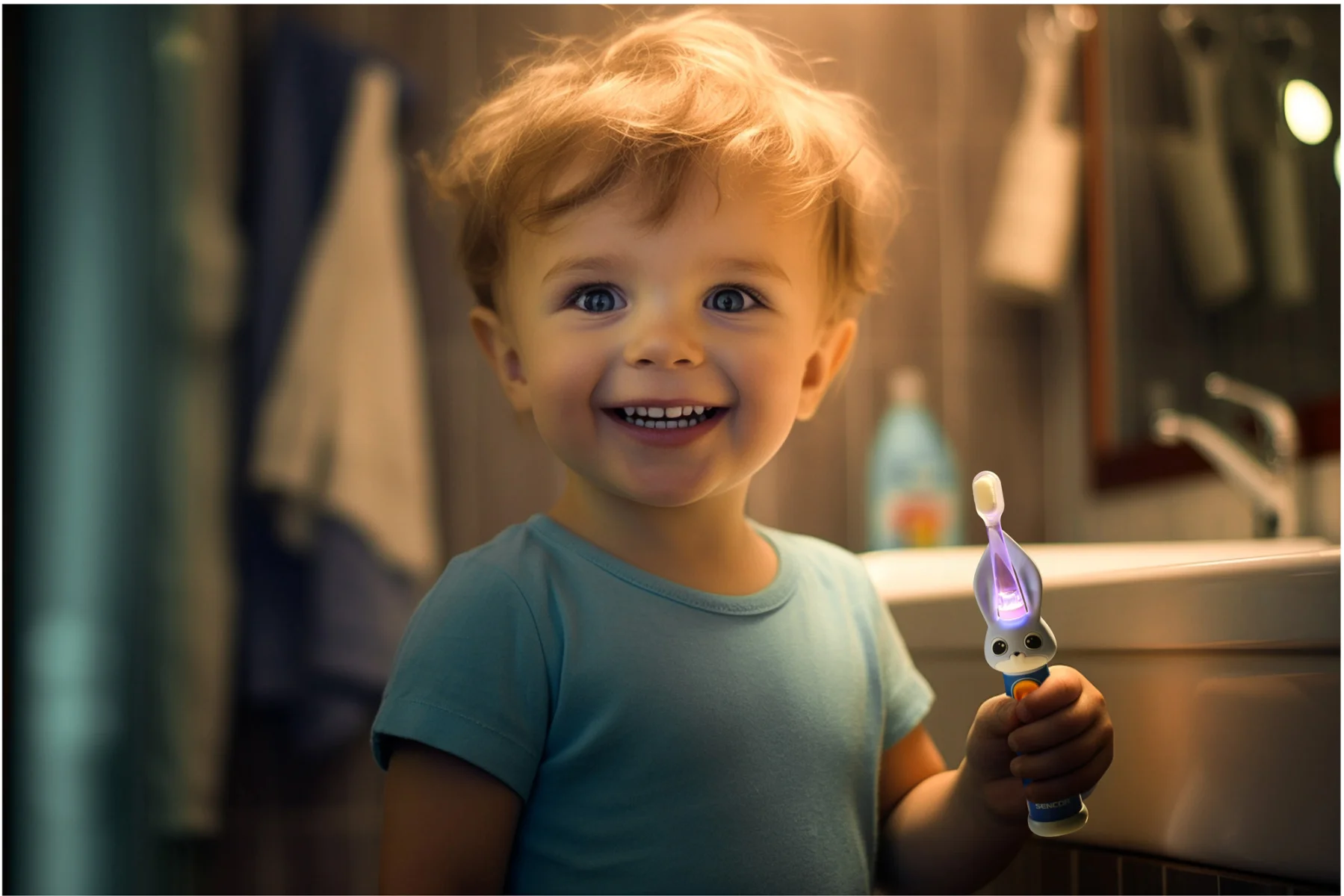 Detská zubná kefka Sencor SOC 0810BL ucinne cistenie osvetlenie