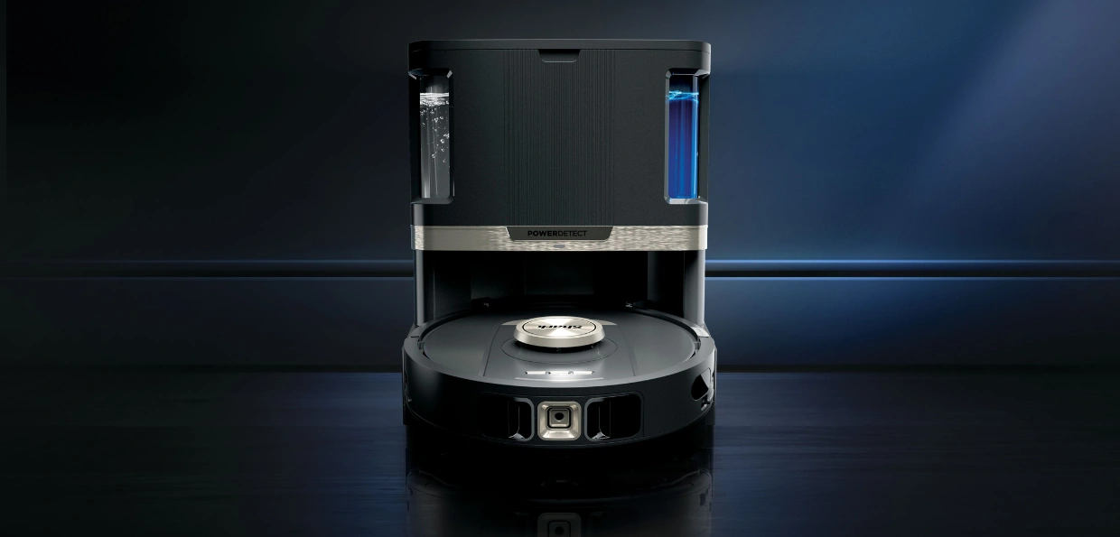 Robotick&yacute; vys&aacute;vač Shark RV2800ZEEU PowerDetect NeverTouch Pro je va&scaron;ou tajnou zbraňou na neporiadok.