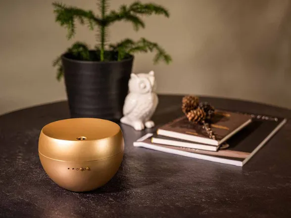 Aróma difuzér Stadler Form Jasmine Gold spája lahodnú vôňu so štýlovým vzhľadom, ktorý skrášli každý priestor.