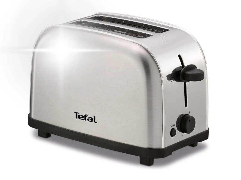 Hriankovač Tefal Ultra mini TT330D30 disponuje elegantným nerezovým telom.