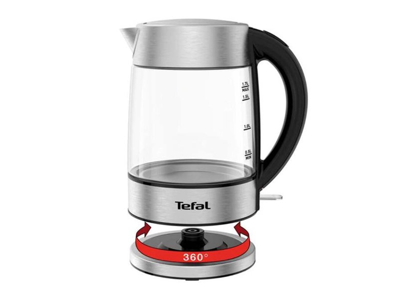 360° otočná základňa kanvice Tefal KI772D38 Glass