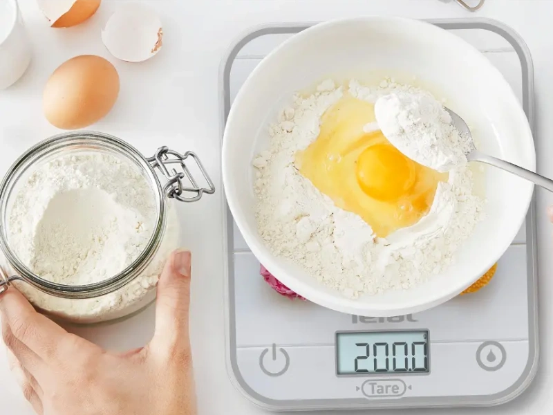 Kuchynská váha Tefal Optiss BC50D4V0 s presnosťou váženia od 0,5 g a nosnosťou 5 kg.