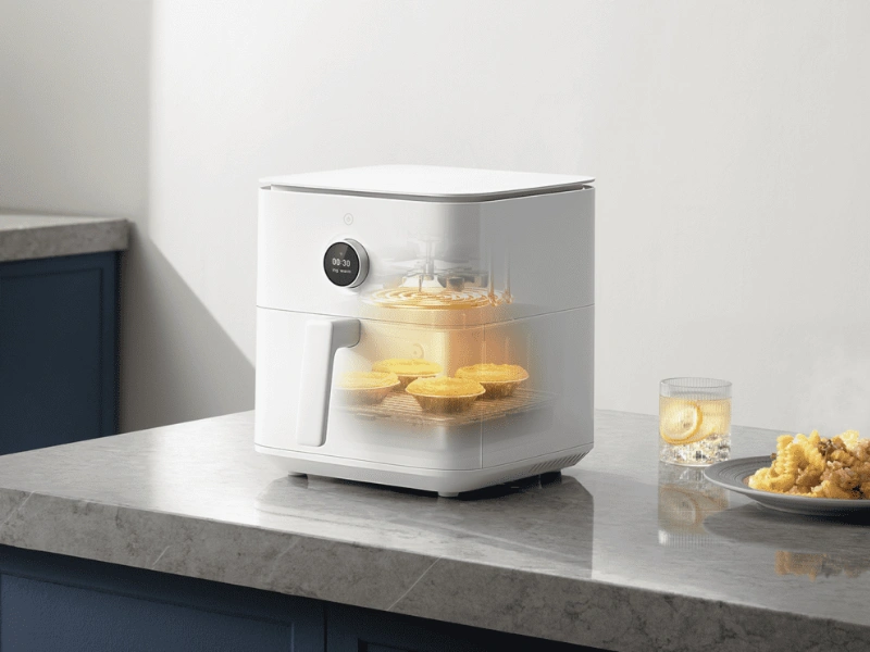 Po dovarení sa na fritéze Xiaomi Smart zapne režim ohrievania.