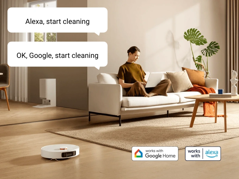 Stačí vysloviť príkaz cez Amazon Alexa alebo Google Asistenta a vysávač Xiaomi X20+ sa pustí do upratovania – bez reptania a s maximálnym nasadením.