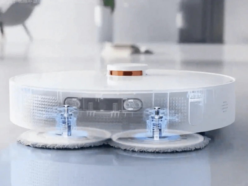 Mopy vysávača Xiaomi X20+ rotujú rýchlosťou 180 ot./min, vďaka čomu účinne odstránia zaschnutú kávu, prach, vodu aj mastnotu.