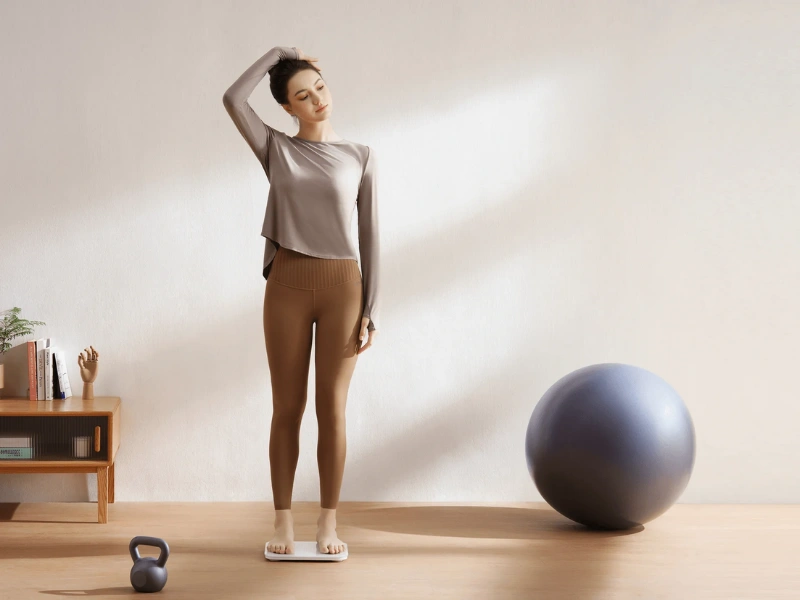V&aacute;ha Xiaomi Body Composition Scale S400 presne analyzuje zloženie v&aacute;&scaron;ho tela, ako je tuk či svalov&aacute; hmota.