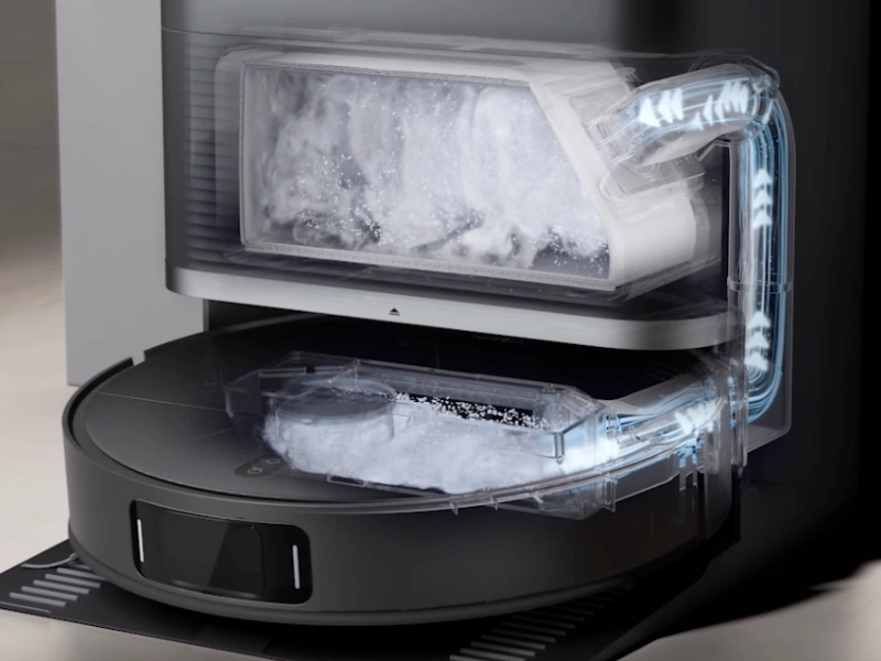 All-in-one stanica odsáva prach z vysávača Xiaomi Robot Vacuum X20 Max rovno do filtračného vrecka. Vďaka objemu 2,5 l ho stačí vyprázdniť len raz za 75 dní.