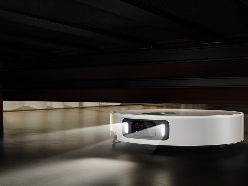 Vysávač Xiaomi Robot Vacuum 5 Pro pri slabom osvetlení autoamticky zapne dve LED svetlá, pre nekompromisné výsledky čistenia.