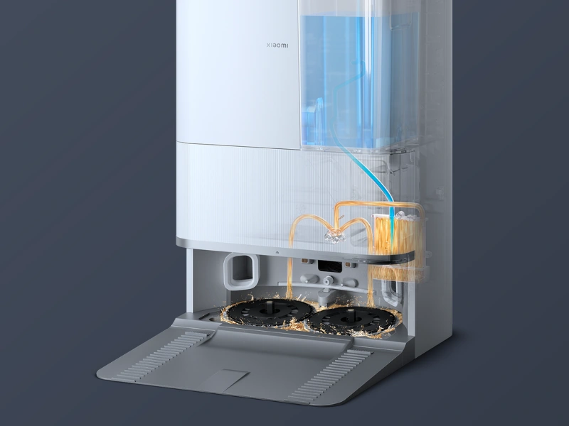 All-in-one stanica vysávača Xiaomi Robot Vacuum 5 Pro vyperie mop horúcou 80 °C vodou, ktorá rozpustí aj odolné nečistoty a účinne zabráni tvorbe plesní a zápachu.