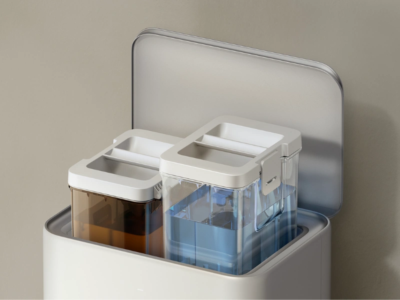 Vďaka 4 l nádrži na čistú vodu dokáže vysávač Xiaomi Robot Vacuum 5 Pro na jedno naplnenie vytrieť plochu s rozlohou až 400 m².