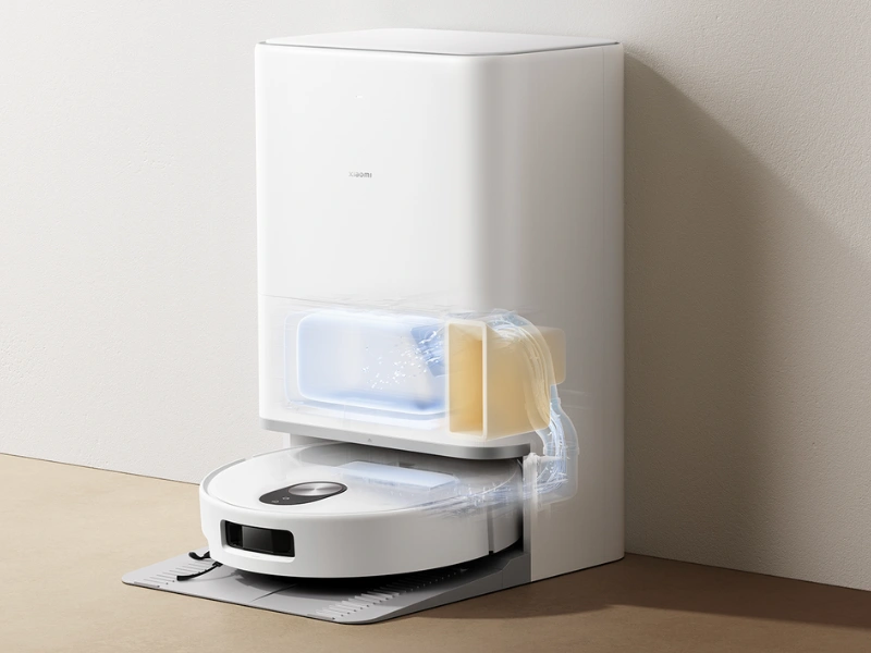 Dokovacia stanica odsáva prach z vysávača Xiaomi Robot Vacuum 5 rovno do filtračného vrecka. Vďaka objemu 2,5 l ho stačí vyprázdniť len raz za 75 dní.