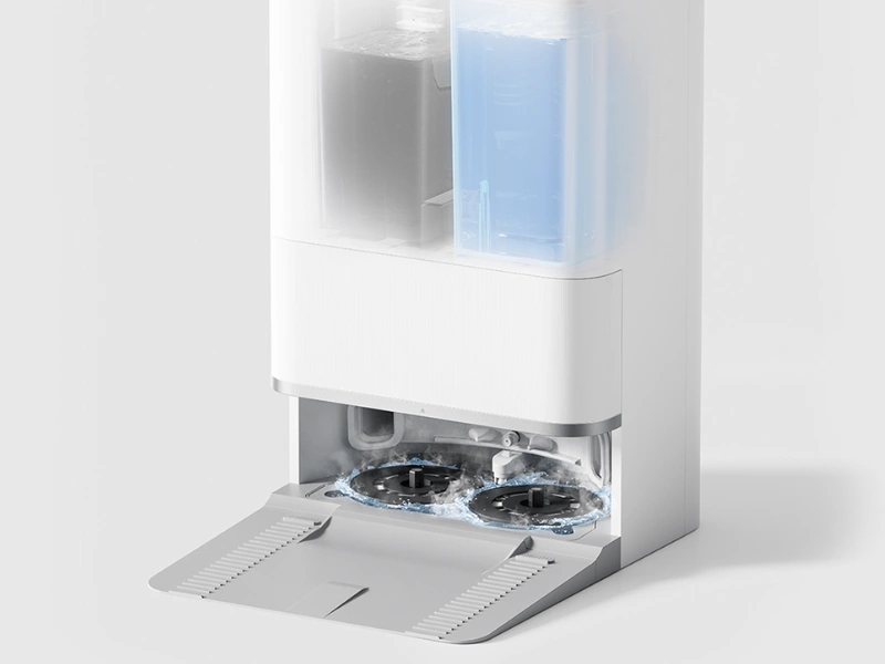 All-in-one stanica vysávača Xiaomi Robot Vacuum 5 vyperie mop horúcou 80 °C vodou, ktorá rozpustí aj odolné nečistoty a účinne zabráni tvorbe plesní a zápachu.