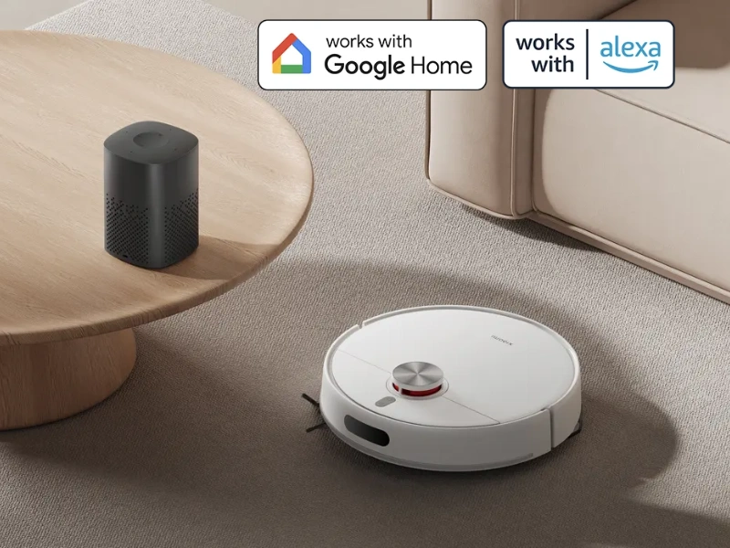 Stačí vysloviť príkaz cez Amazon Alexa alebo Google Asistenta a vysávač Xiaomi S40 sa pustí do upratovania.