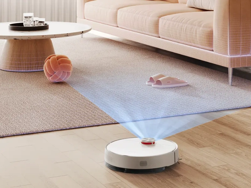 Vysávač Xiaomi Robot Vacuum S40 vďaka vstavaným senzorom, ľahko rozpozná prekážky vo svojom okolí.