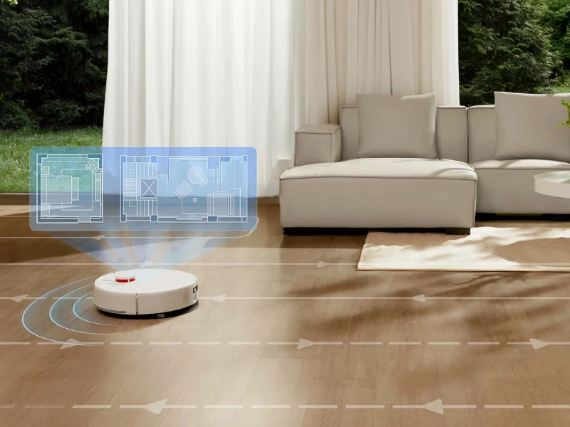 Vysávač Xiaomi Robot Vacuum H40 sa vďaka laserovej navigácii nestratí vo vašom byte.