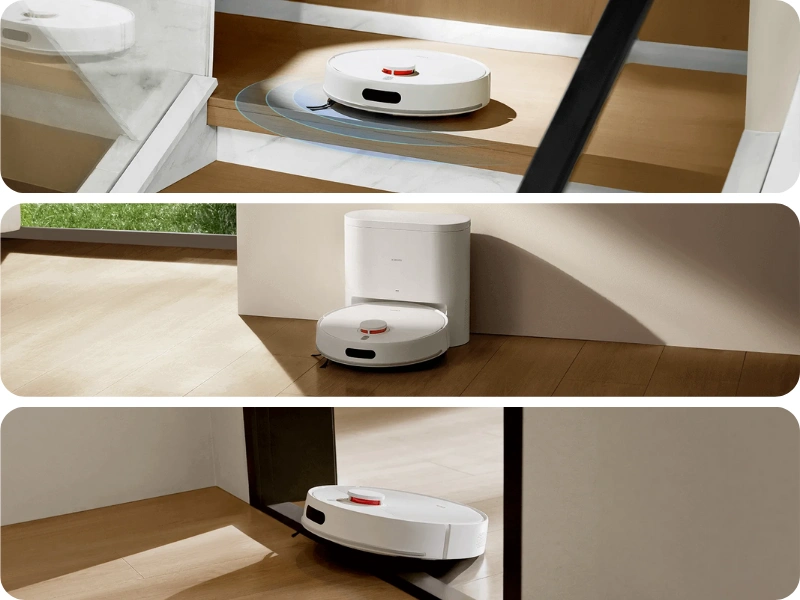 Vysávač Xiaomi Robot Vacuum H40 vďaka vstavaným senzorom, ľahko rozpozná prekážky vo svojom okolí.