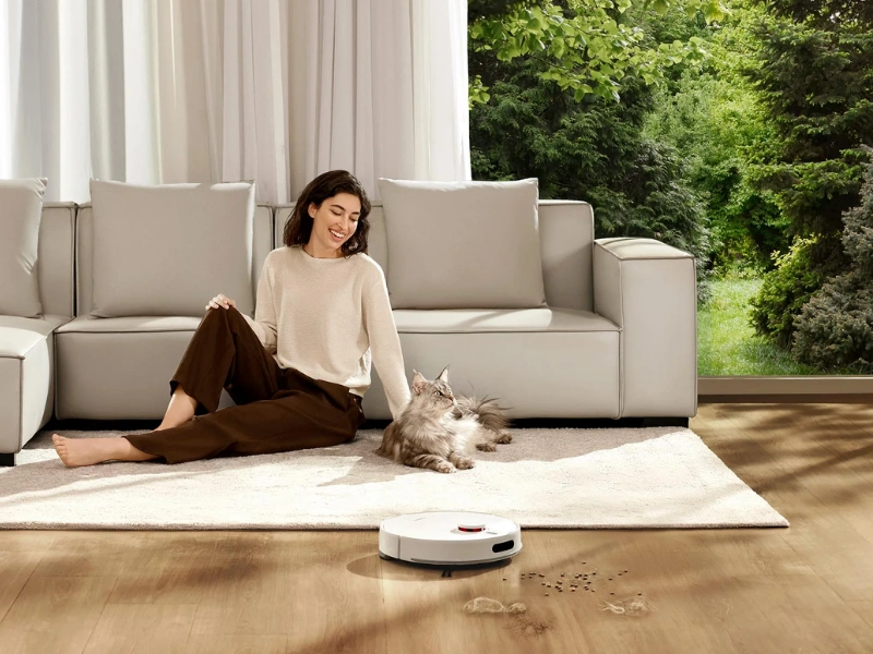 Systém proti zamotaniu vlasov uľahčuje údržbu vysávača Xiaomi Robot Vacuum H40.