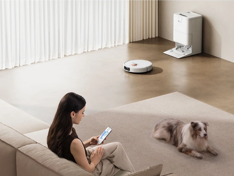 Aplik&aacute;cia Xiaomi Home v&aacute;m pom&ocirc;že s jednoduch&yacute;m ovl&aacute;dan&iacute;m vys&aacute;vača Xiaomi Robot Vacuum H50.
