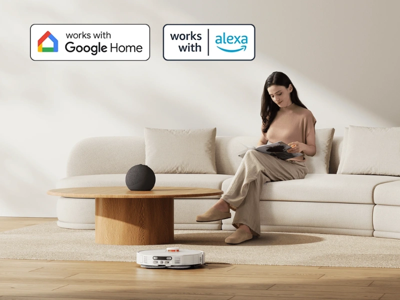 Stač&iacute; vysloviť pr&iacute;kaz cez Amazon Alexa alebo Google Asistenta a vys&aacute;vač Xiaomi H50 sa pust&iacute; do upratovania &ndash; bez reptania a s maxim&aacute;lnym nasaden&iacute;m.