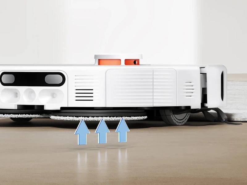 Vymeňte ho! Xiaomi H50 Pro pri detekcii koberca zdvihne mop o 10 mm, aby sa zabr&aacute;nilo jeho namočeniu a automaticky zv&yacute;&scaron;i sac&iacute; v&yacute;kon.