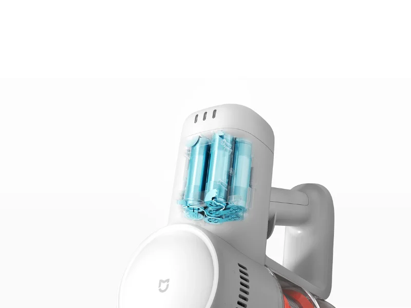 Tyčový vysávač Xiaomi Mijia Vacuum Cleaner 4 C vydrží v Eco režime až 75 minút vysávania.