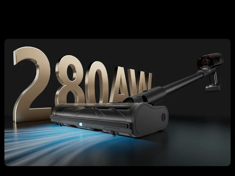 S výkonom 27 000 Pa si vysávač Xiaomi Mijia Vacuum Cleaner 4 Pro poradí s podlahami, kobercami aj poťahmi.