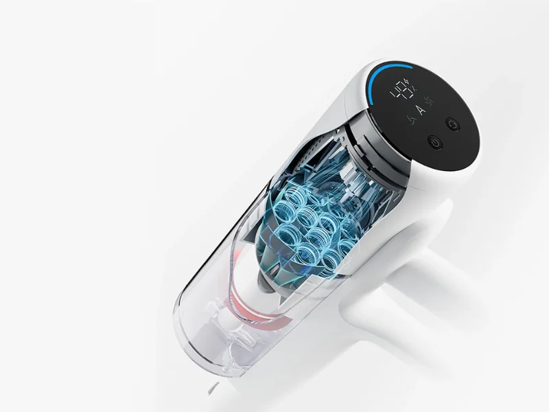 Vo vnútri vysávača Xiaomi Mijia Vacuum Cleaner 4 sa skrýva 12-kužeľová cyklónová technológia.