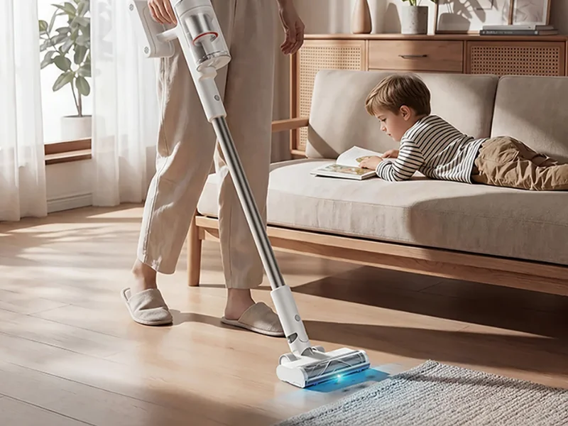 Vysávač Xiaomi Mijia Vacuum Cleaner 4 v reálnom čase rozpozná úroveň nečistôt a automaticky upraví sací výkon.