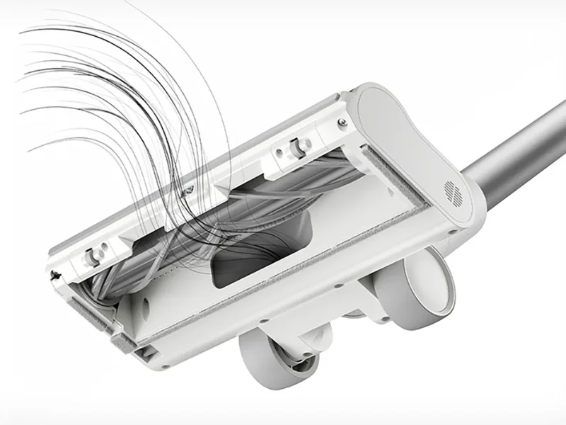 Integrovaný hrebeň vysávača Xiaomi Mijia Vacuum Cleaner 4 aktívne predchádza namotávaniu vlasov.