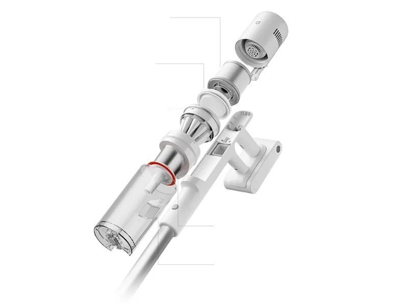 Päťstupňový filtračný systém vysávača Xiaomi Mijia Vacuum Cleaner 4 zachytí až 99,99 % prachu a nečistôt.
