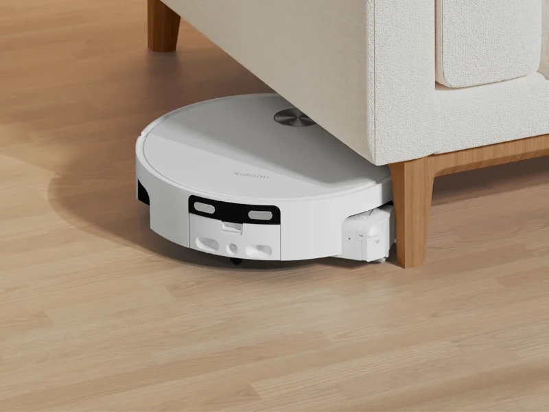 Robotický vysávač Xiaomi Vacuum 6 sa vďaka ultratenkému 9 cm telu dostane aj pod nízky nábytok.
