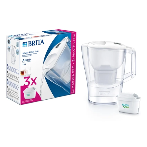 Brita Sada filtračnej kanvice Aluna, 2,4 l, biela + 3 filtre Maxtra Pro Pure Peformance