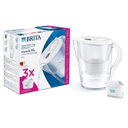 Brita Sada filtračnej kanvice Marella XL, 3,5 l, biela + 3 filtre Maxtra Pro Pure Peformance