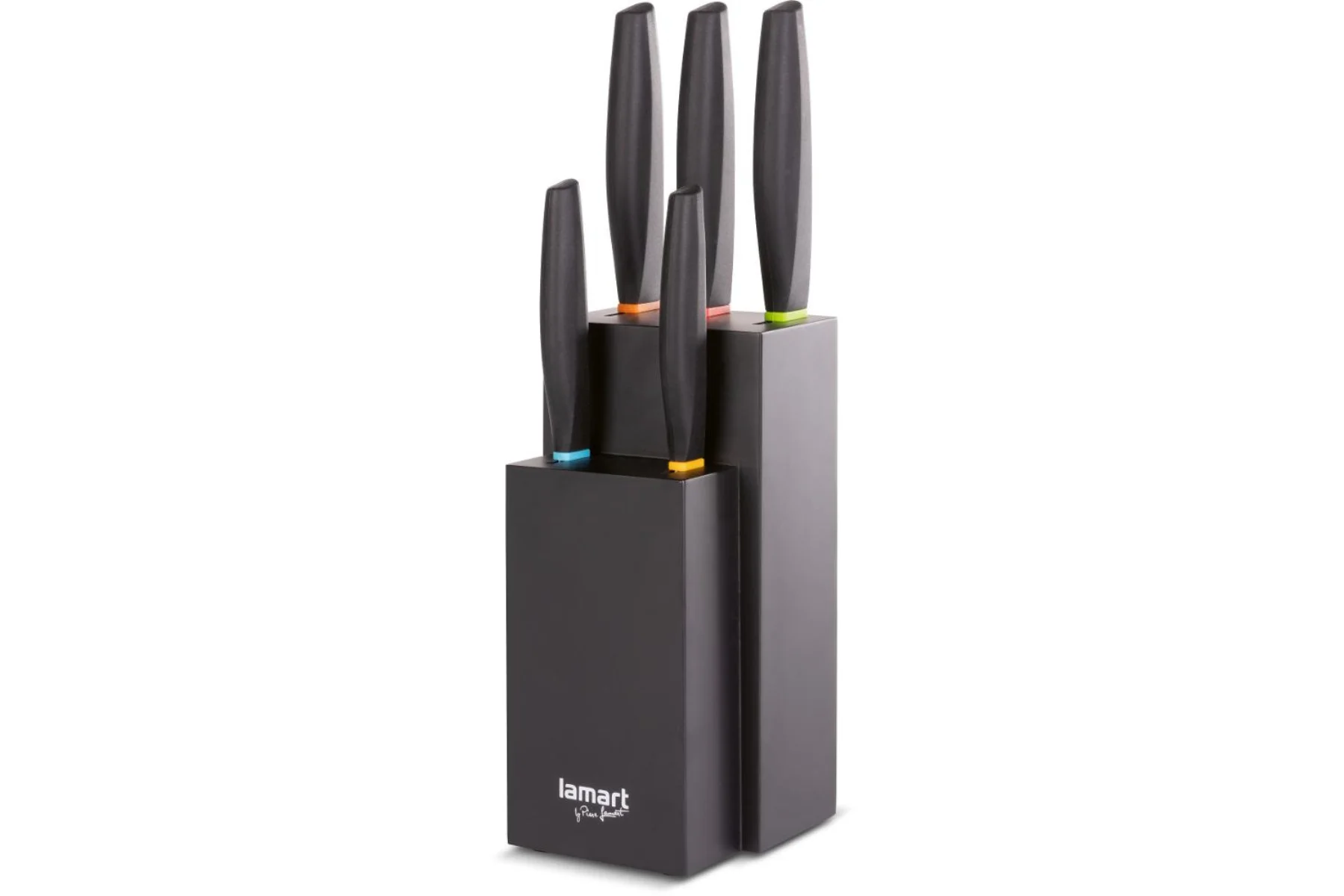 Set 5 ks nožov v bloku Lamart LT2158 elegantny blok ergonomicka rukovat