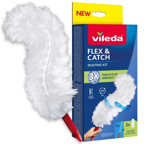 Prachovka Vileda Flex&Catch s krátkou rukoväťou