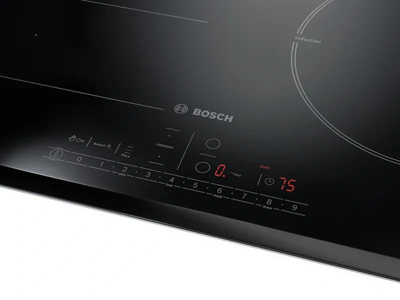 Indukčná varná doska Bosch PXE675DC1E vám po skončení varenia ukáže, koľko energie ste spotrebovali.